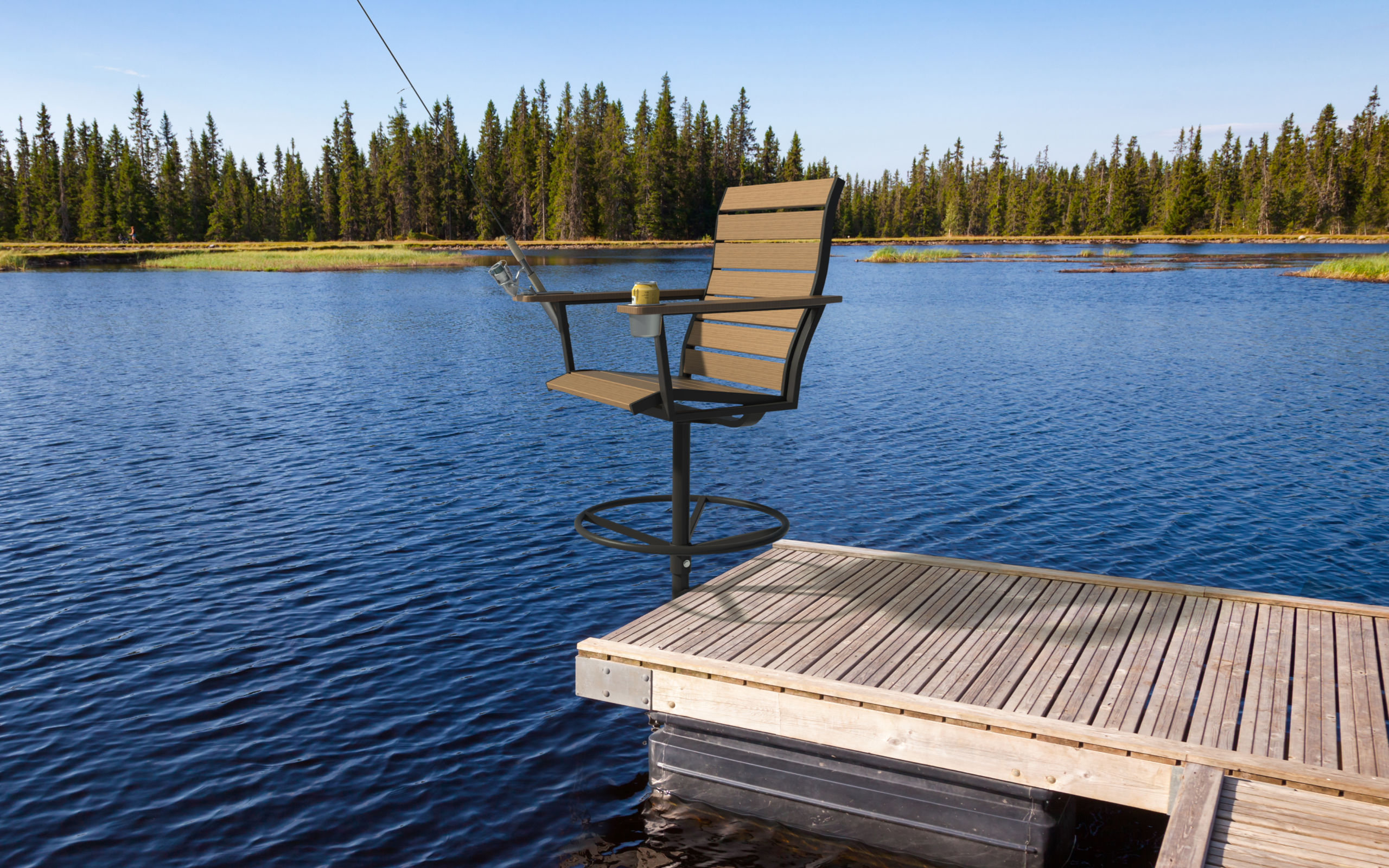 Pierside Woven Swivel Chairs - 2 Pack - Great Blue Furniture